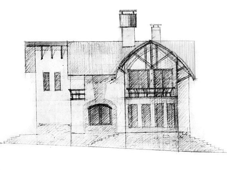 Архитектурный проект дома 360 кв.м: эскизы фасадов