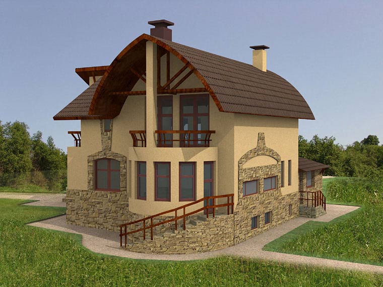 Архитектурный проект дома 360 кв.м: 3D-визуализации