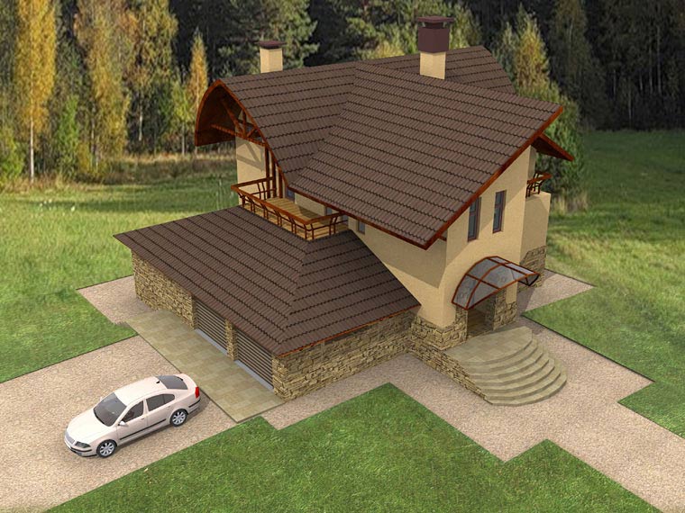 Архитектурный проект дома 360 кв.м: 3D-визуализации