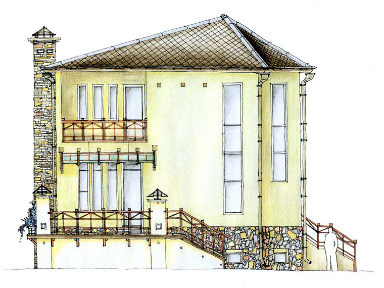 Архитектурный проект дома 150 кв.м: эскизы фасадов
