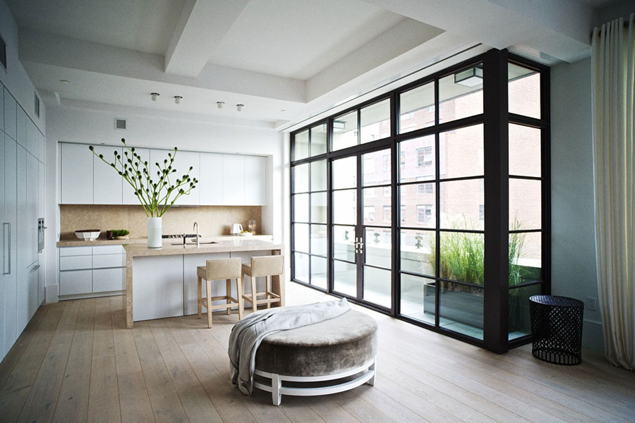 Дизайн интерьера кухни с балконом