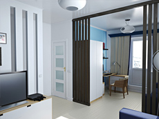 Дизайн-проект интерьера однокомнатной квартиры 33,6 кв.м