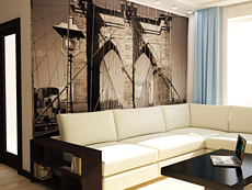 Дизайн интерьера в современном стиле: двухкомнатная квартира 75 кв.м