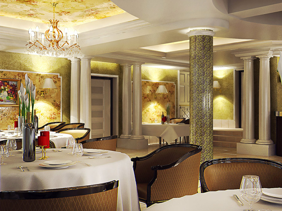 Дизайн интерьера ресторана в классическом стиле