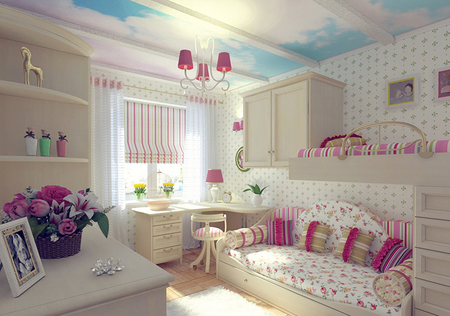 Дизайн интерьера комнаты для девочки в деталях