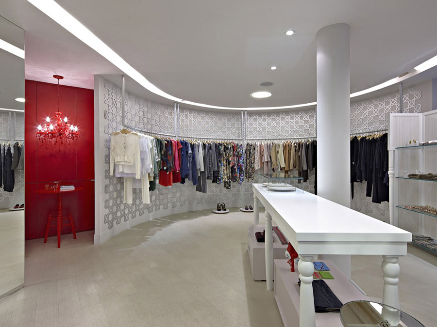 Дизайн интерьера магазина - бутика одежды