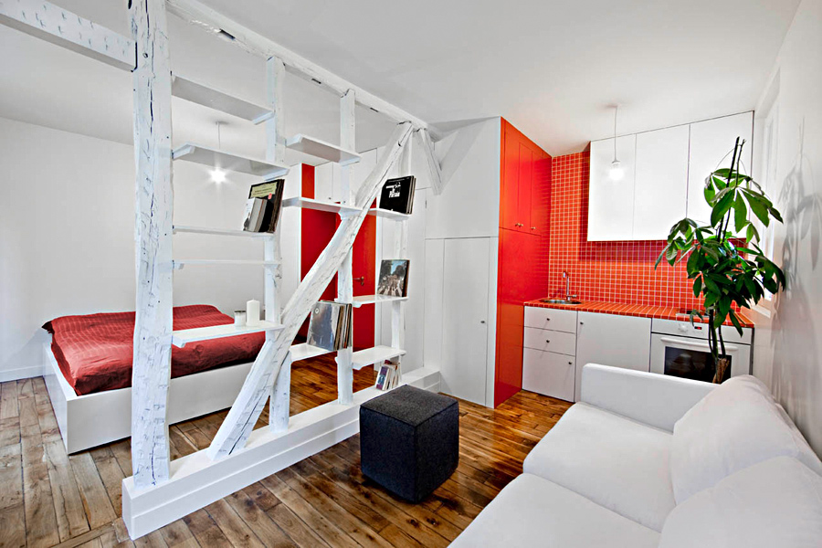 Дизайн интерьера квартиры-студии: цвет и свет