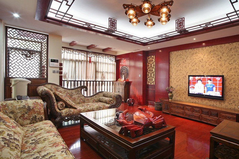 Китайский стиль в интерьере гостиной