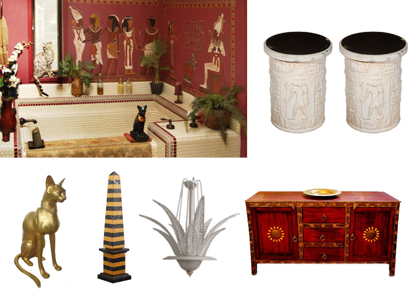 Египетский стиль в интерьере: детали