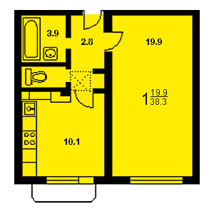 Дизайн 3-комнатной квартиры КОПЭ-М-Парус