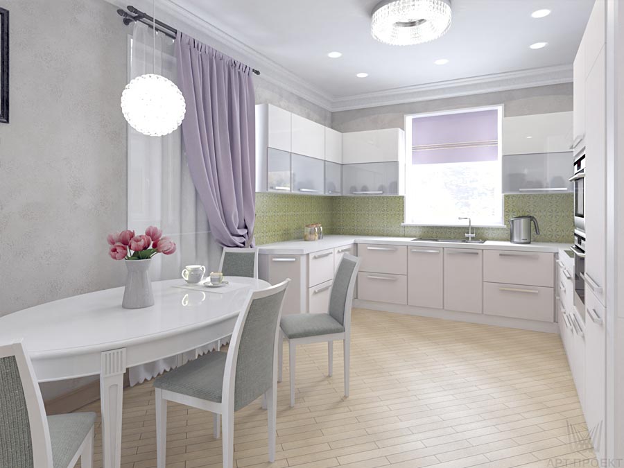 Дизайн-проект интерьера дома 182,4 кв.м - кухня