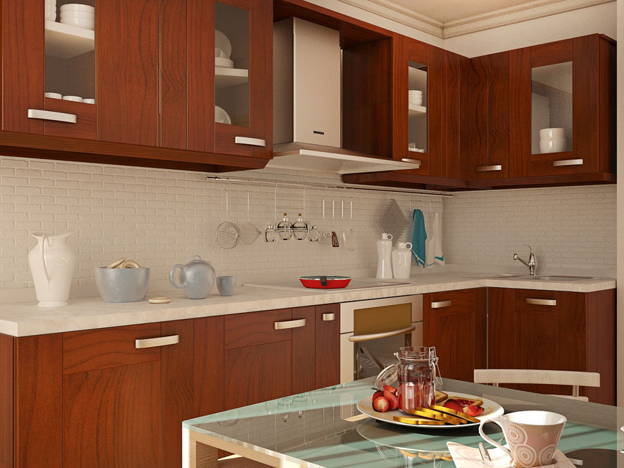 Дизайн-проект интерьера двухкомнатной квартиры 58,2 кв.м - кухня
