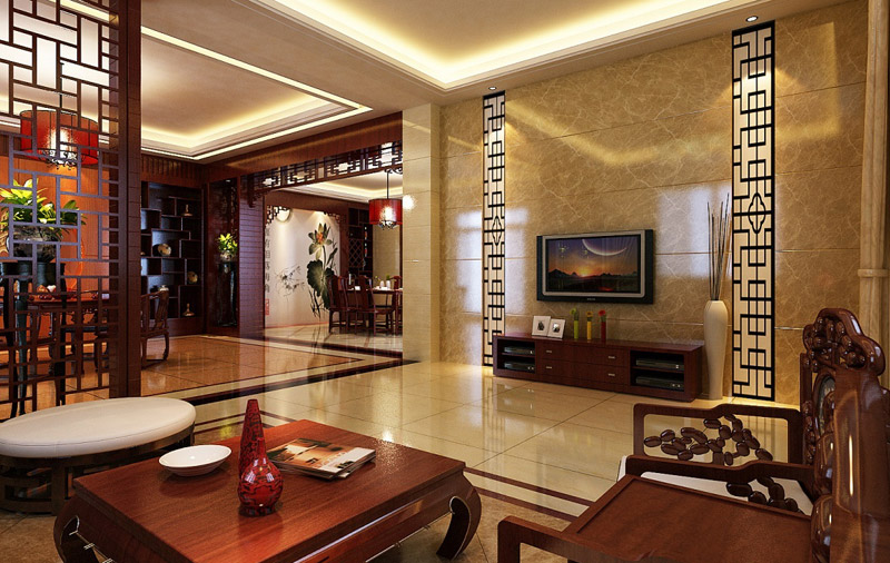 Китайский стиль в интерьере комнаты для гостей