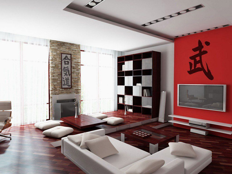 Японский стиль в интерьере комнаты для гостей